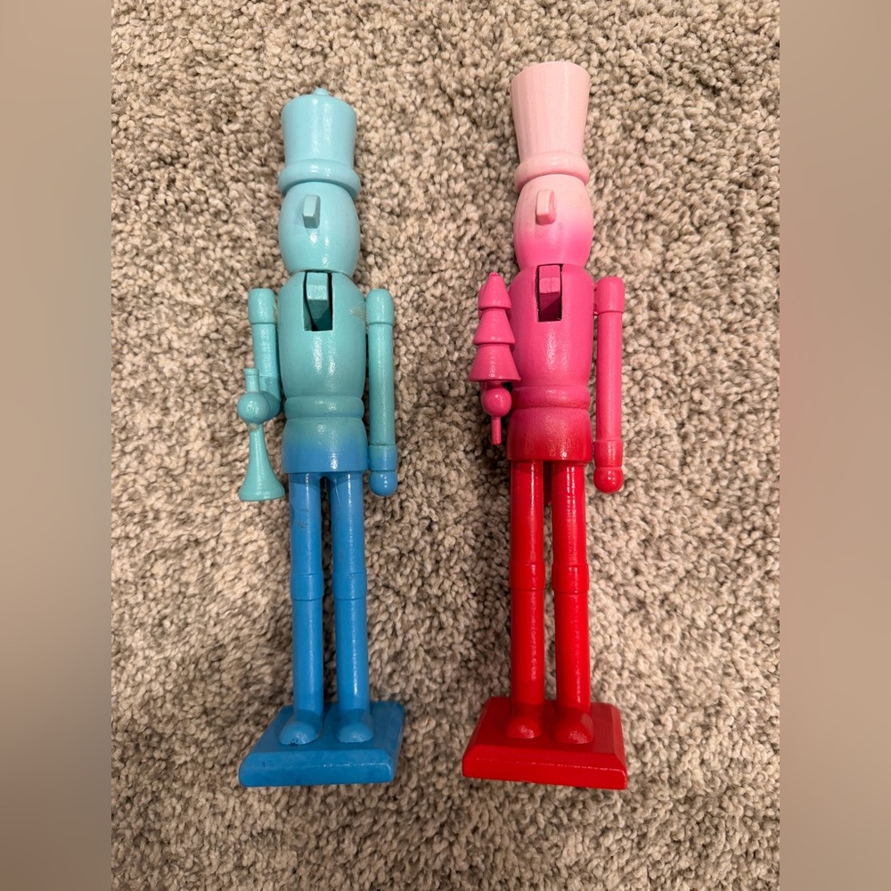 Target Blue and Pink Wooden Nutcracker Set